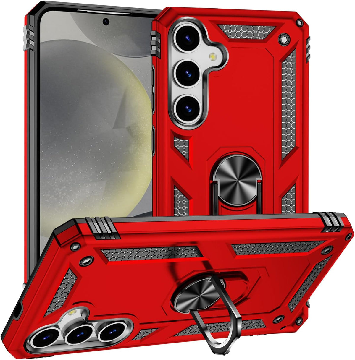 Samsung Galaxy S26 Hoesje - Rood - Armor Kickstand Back Cover