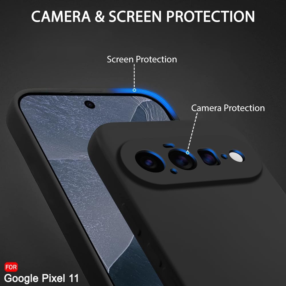 Google Pixel 11 Pro XL Hoesje - Zwart - Siliconen Back Cover