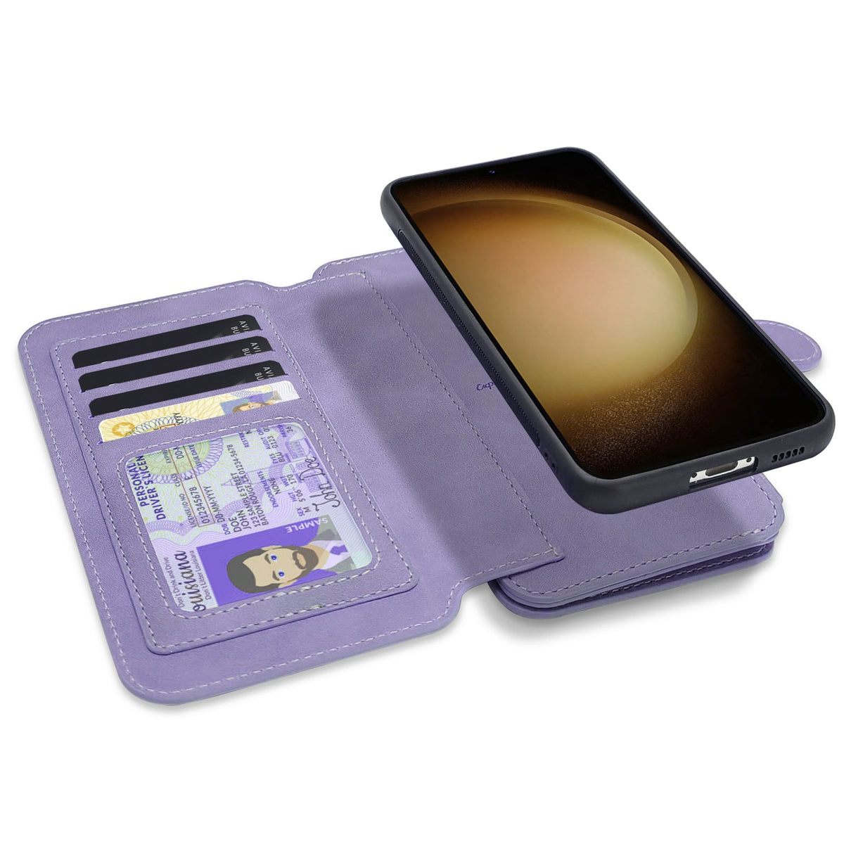 Apple iPhone 15 Plus Hoesje - Bright Lila - 2 in 1 Bookcase met Rits