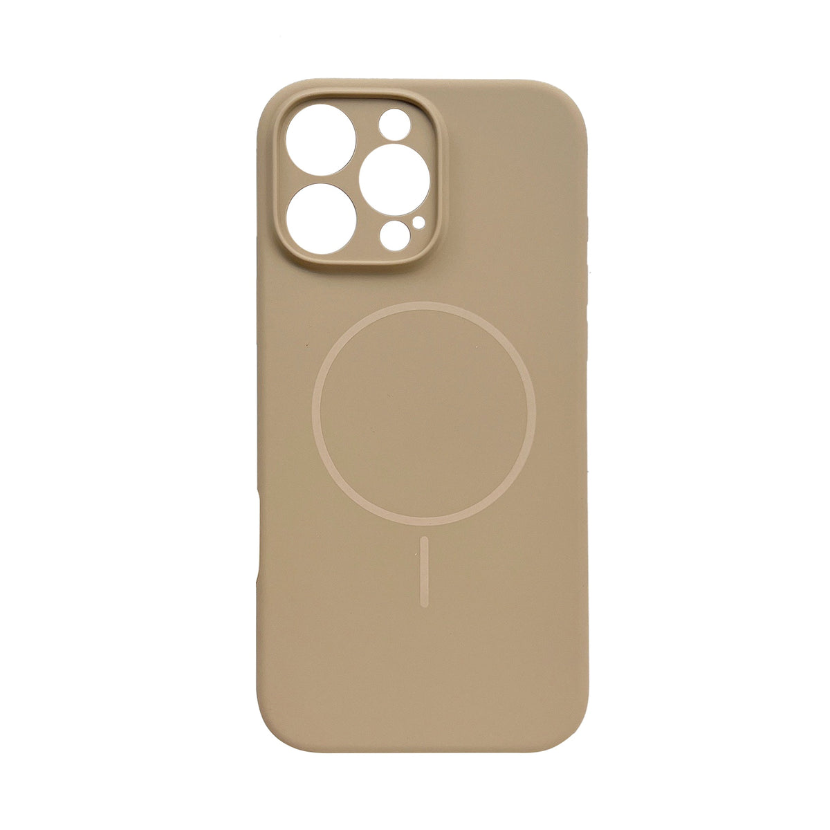 Apple iPhone 16 Pro Hoesje - Zand Beige - Liquid Siliconen MagSafe Back Cover