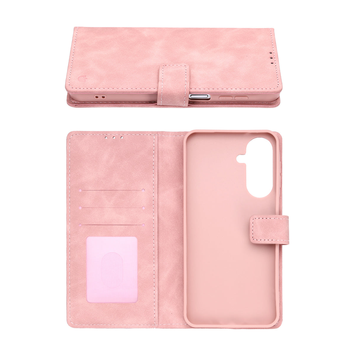 Samsung Galaxy A57 Hoesje - Pale Pink - Portemonnee Bookcase
