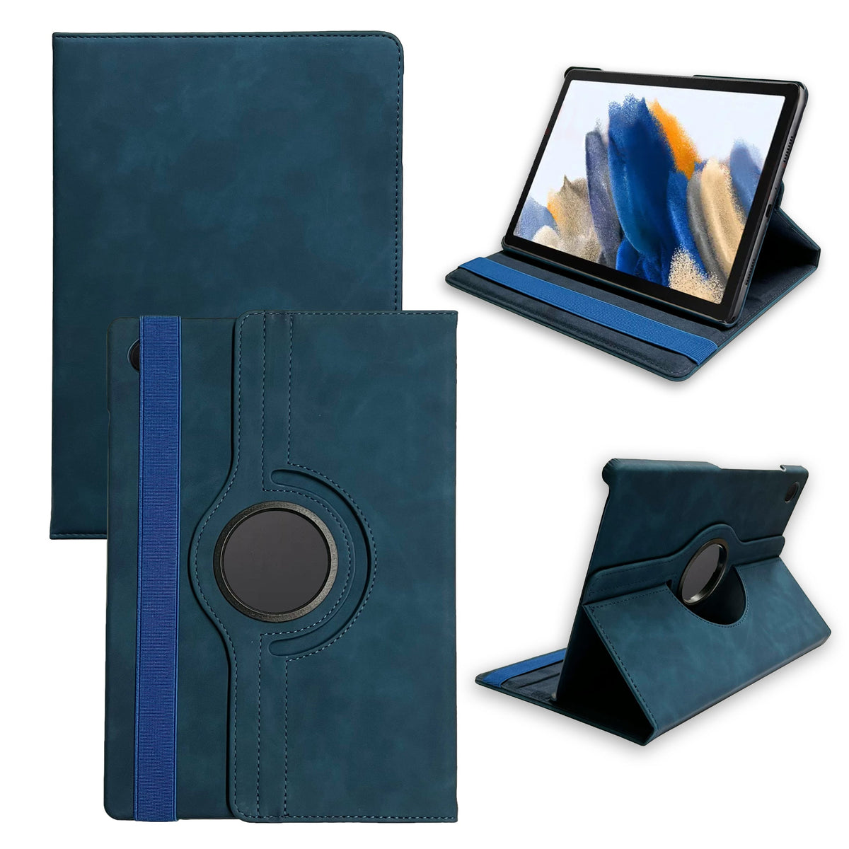 Samsung Galaxy Tab A9 Plus Tablethoes - Navy Blue - Draaibare Bookcase