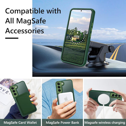 Samsung Galaxy S22 Hoesje - Groen - Matte Armor MagSafe Back Cover