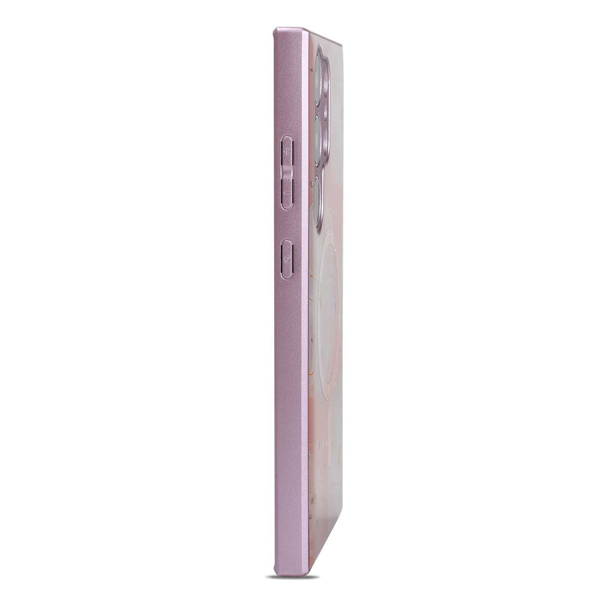 Samsung Galaxy S24 Ultra Case - Pink - Silicone Marble MagSafe Back Cover