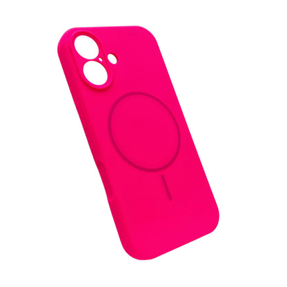 iPhone 17 Hoesje - Neon Roze - Liquid MagSafe Thin Ring Back Cover