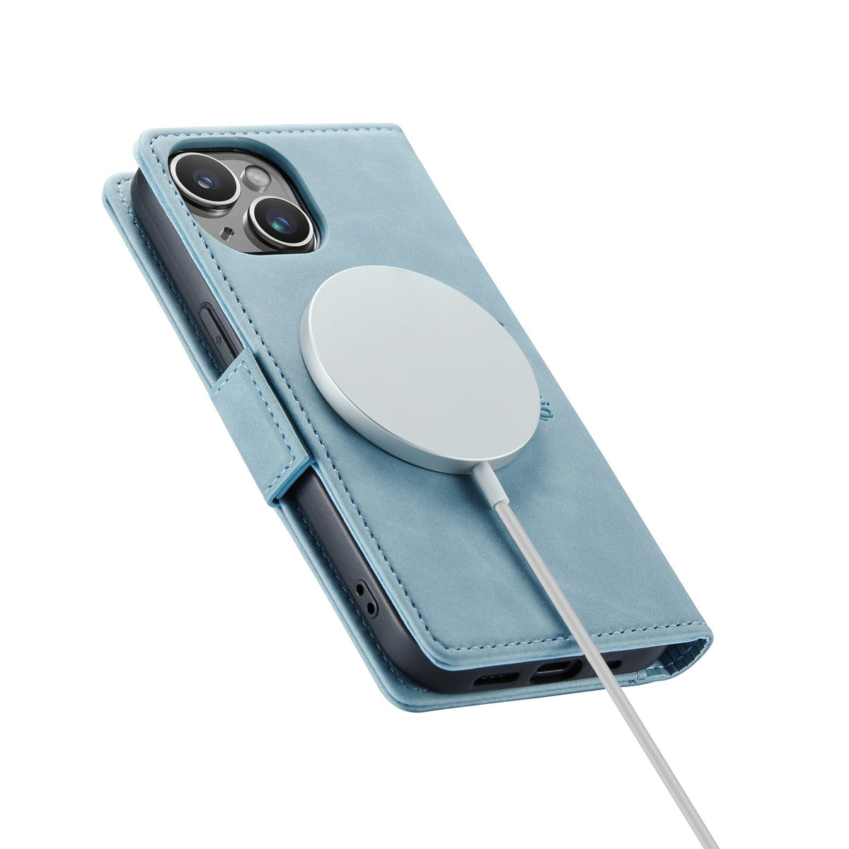 iPhone 15 Aqua Blue Hoesje - Slim - Geschikt voor MagSafe Back Cover