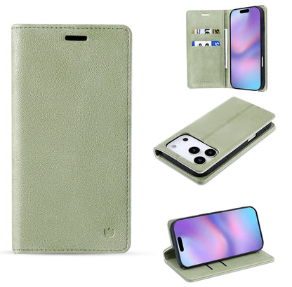 Apple iPhone 17 Pro Max Case - Matcha Green - Slim Leather-Look Back Cover