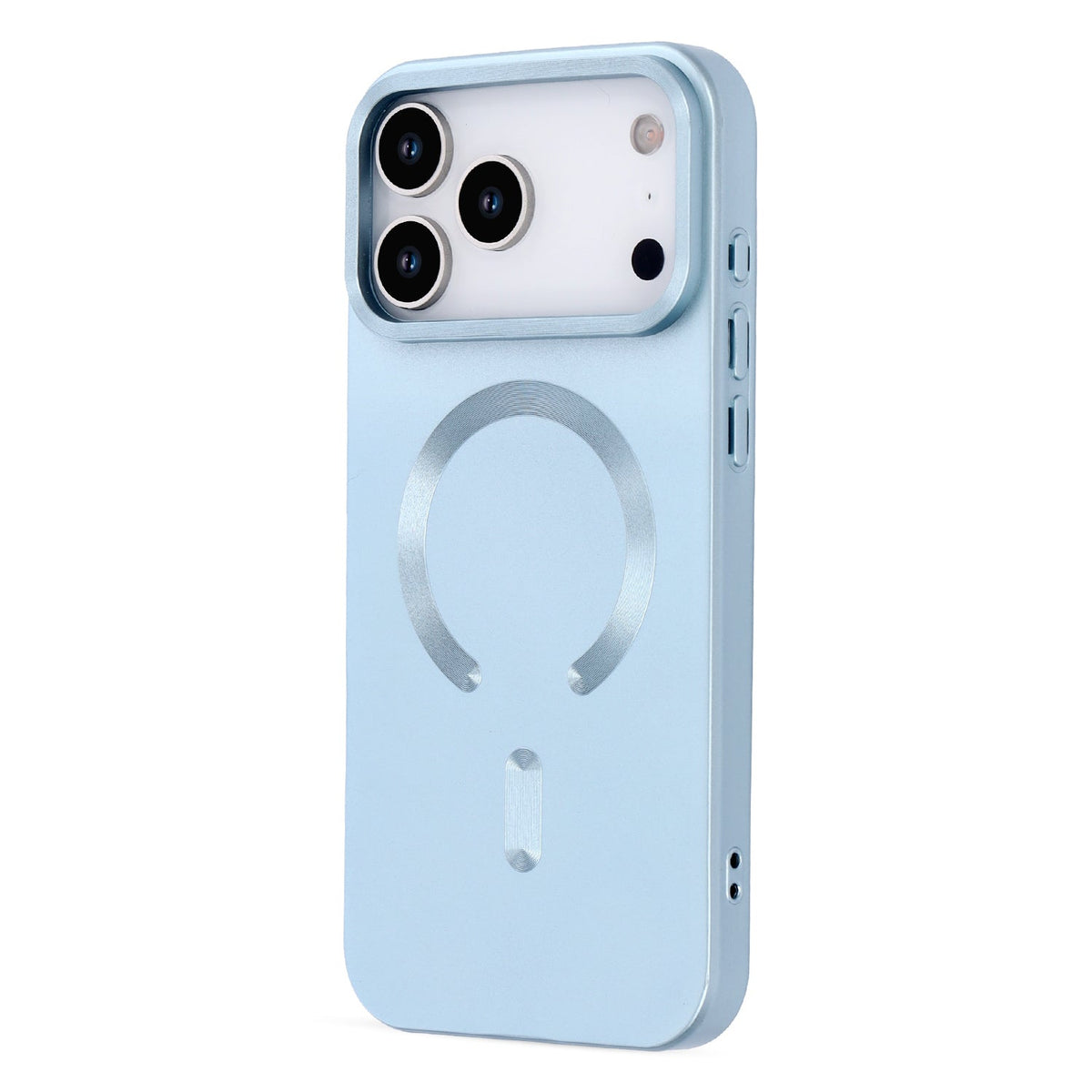 Apple iPhone 18 Pro Max Hoesje - Licht Blauw - Matte Siliconen MagSafe Back Cover