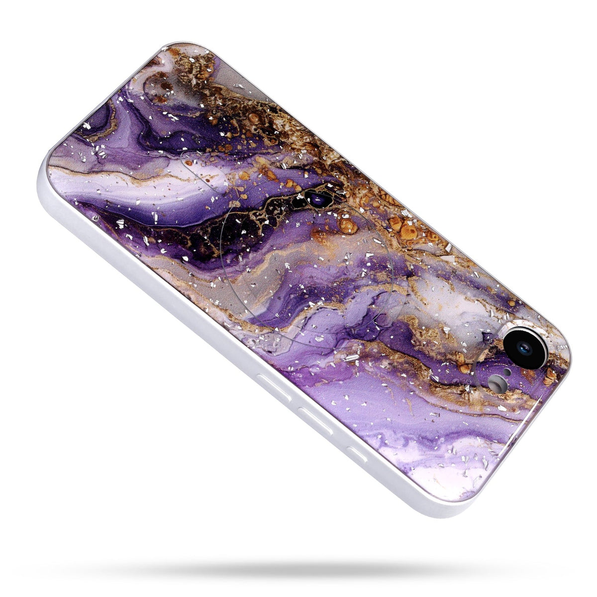 Apple iPhone 17e Hoesje - Paars - Marmer MagSafe Back Cover