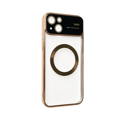 Apple iPhone 15 Case - Gold - Silicone MagSafe Back Cover with Camera Protection
