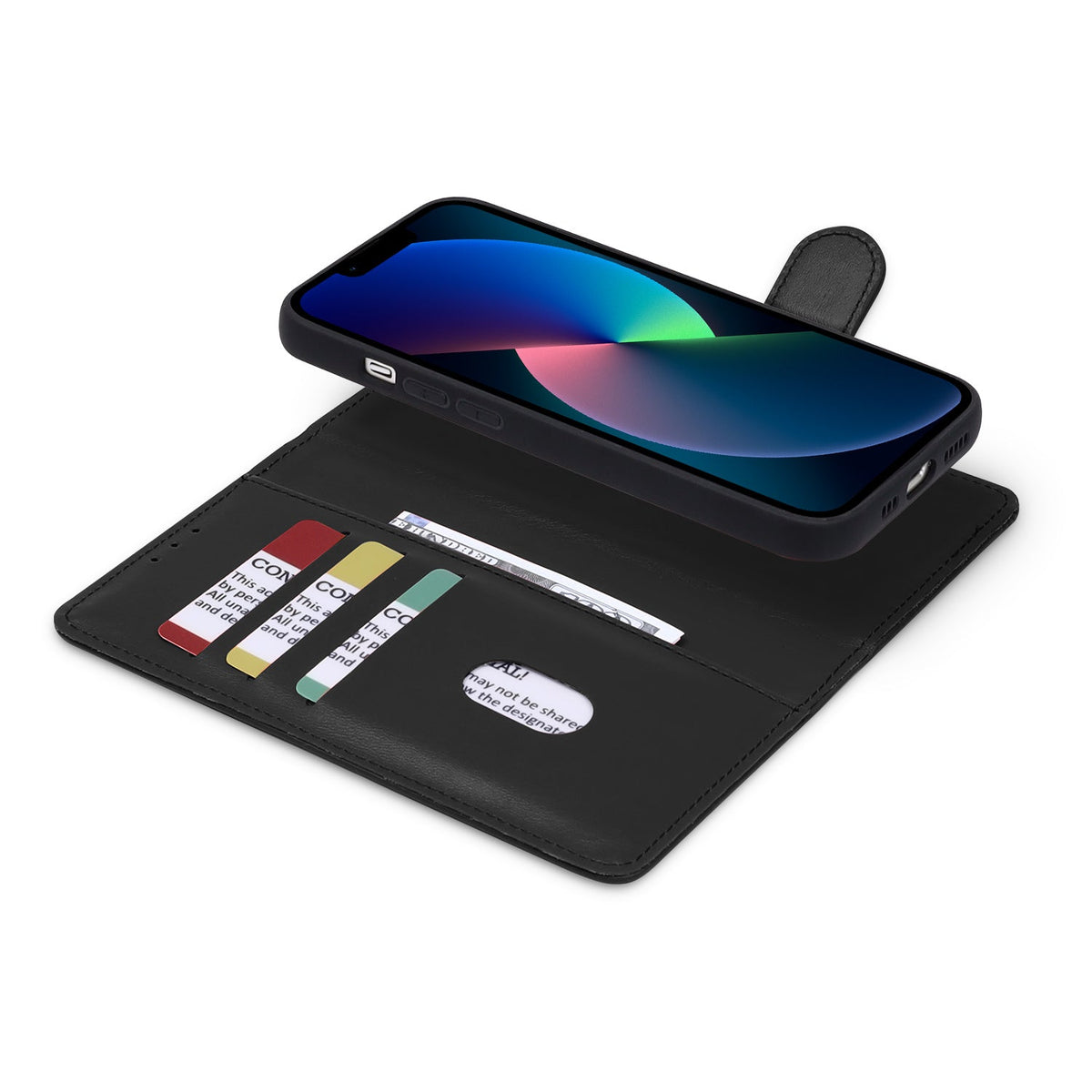 Apple iPhone 11 Hülle - Schwarz - 2-in-1 Klapphülle mit Kartenfach