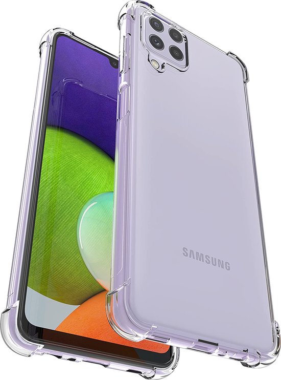 Samsung Galaxy A22 4G Hoesje - Transparant - Anti-Shock Hybrid Back Cover
