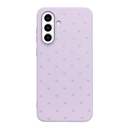 Samsung Galaxy A55 Hoesje - Paars - Hartjes Back Cover