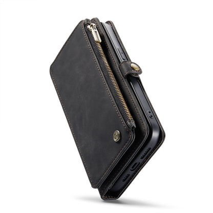 Apple iPhone 15 Pro Max Hoesje - Charcoal Gray - Luxe MagSafe Bookcase met Rits en Telefoonkoord