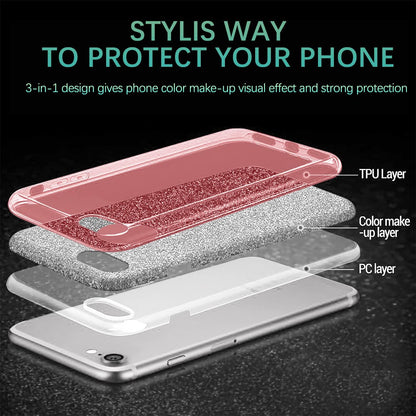 Samsung Galaxy S24 Hoesje - Roze - Glitter Back Cover