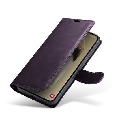 Samsung Galaxy S24 Plus Hoesje - Dark Purple - Echt Leren Bookcase