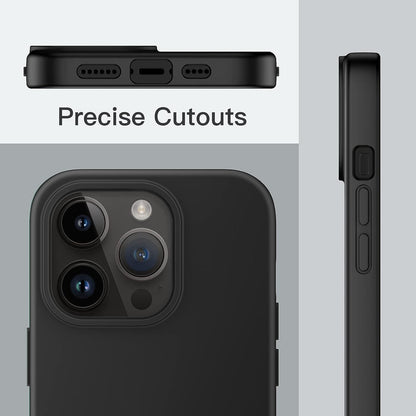 Apple iPhone 15 Pro Hoesje - Zwart - Matte Siliconen Back Cover