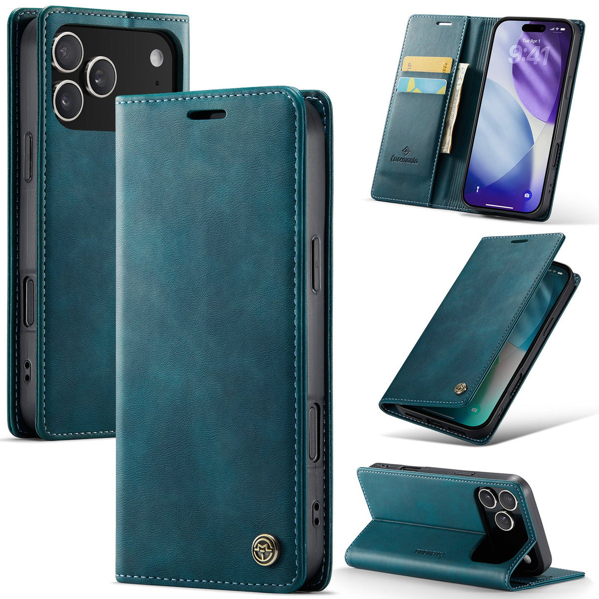 Apple iPhone 18 Pro Max Hoesje - Emerald Green - Luxe Dunne Bookcase