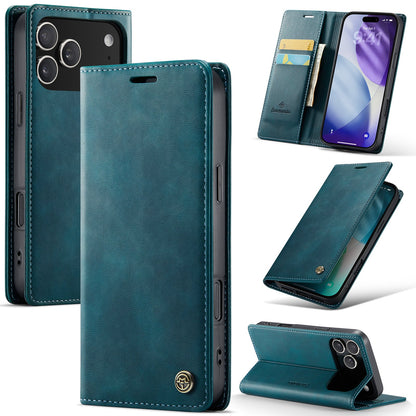 Apple iPhone 17 Pro Hoesje - Emerald Green - Luxe Dunne Bookcase