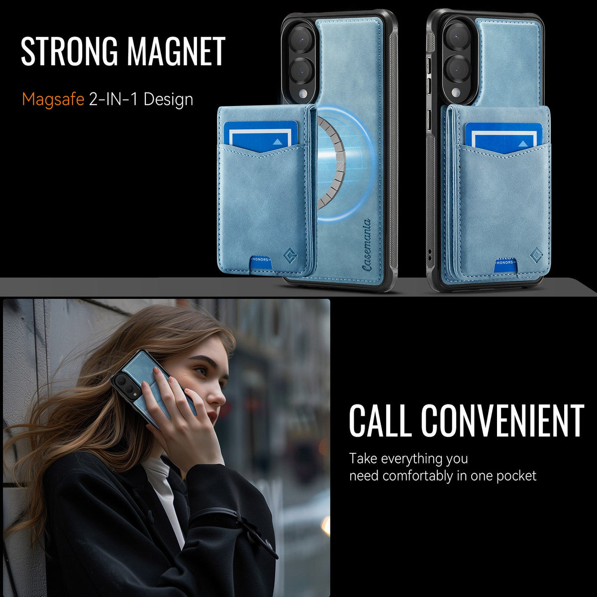 Samsung Galaxy S25 Edge Hoesje - Aqua Blue - Back Cover met Pasjeshouder