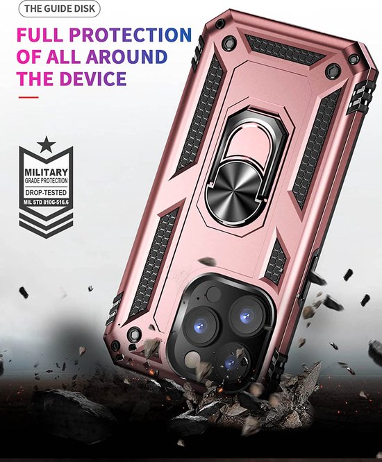 Apple iPhone 14 Pro Case - Rose Gold - Armor Kickstand Back Cover