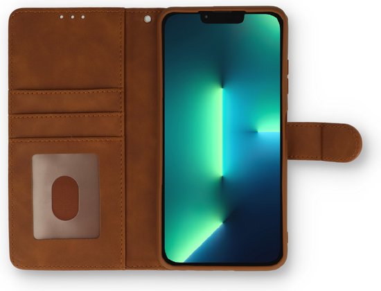 Apple iPhone SE (2022) Hoesje - Sienna Bruin - Luxe Portemonnee Bookcase