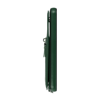 Apple iPhone 16 Pro Hoesje - Groen - Luxe Back Cover met Telefoonkoord en Rits