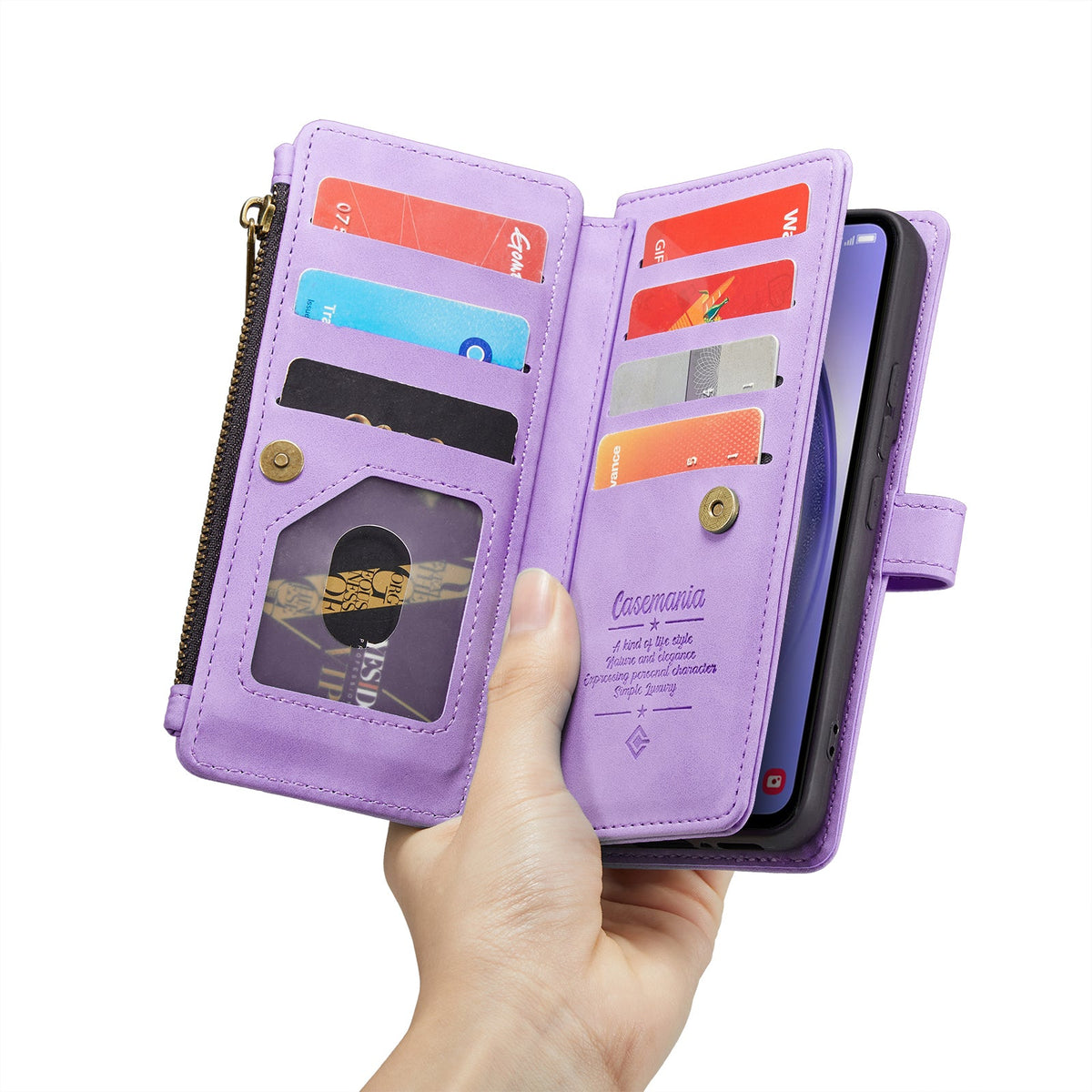 Samsung Galaxy A54 Hoesje - Bright Lila - Luxe Bookcase met Rits