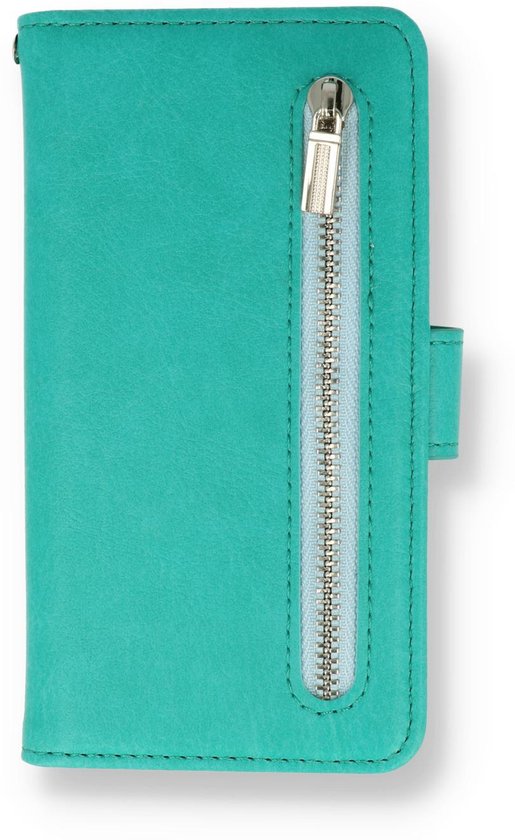 Étui Samsung Galaxy S20 Ultra - Turquoise - Étui portefeuille de luxe avec fermeture éclair