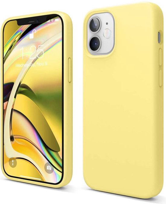 iPhone 12 Mini Case - Yellow - Silicone Back Cover