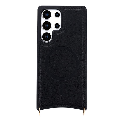Samsung Galaxy S25 Ultra Hoesje - Zwart - 'Amsterdam' Magnetische Wallet Case met Pasjeshouders en