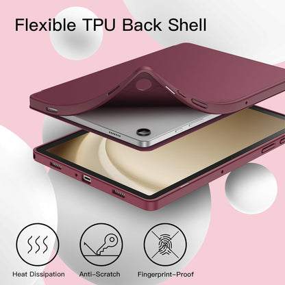 Samsung Galaxy Tab A11 Plus Tablethoes - Wijn Rood - Smart Cover