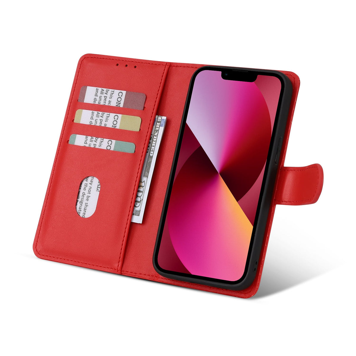 iPhone 13 Hoesje - Rood - 2 in 1 Bookcase
