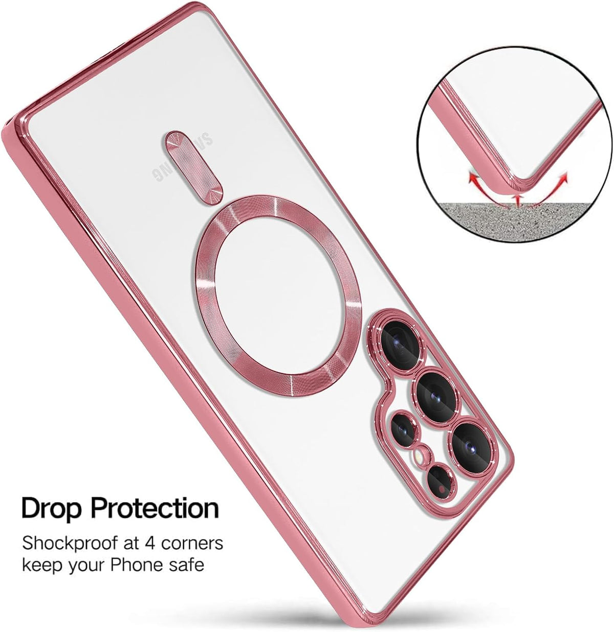 Samsung Galaxy S25 Ultra Case - Pink - Silicone MagSafe Back Cover