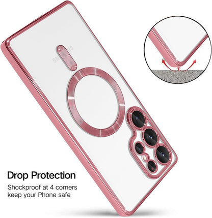 Samsung Galaxy S25 Ultra Case - Pink - Silicone MagSafe Back Cover