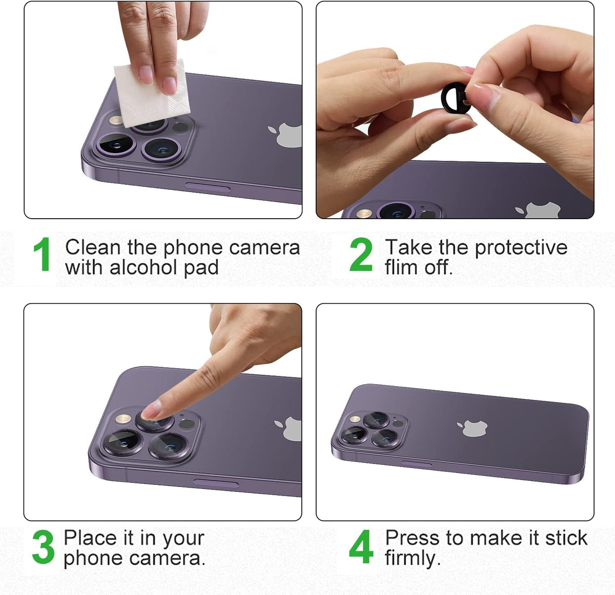 Apple iPhone 14 Pro Lens Protector - Paars - 1 Stuk