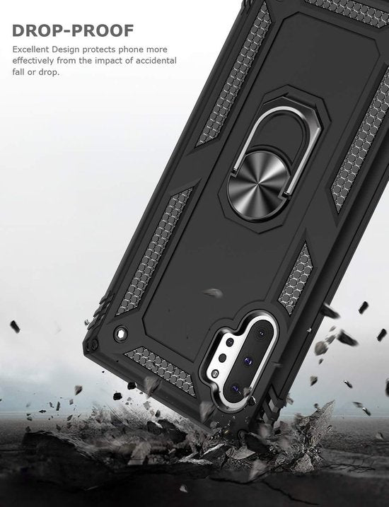 Samsung Galaxy Note 10 Hoesje - Zwart - Armor Kickstand Back Cover