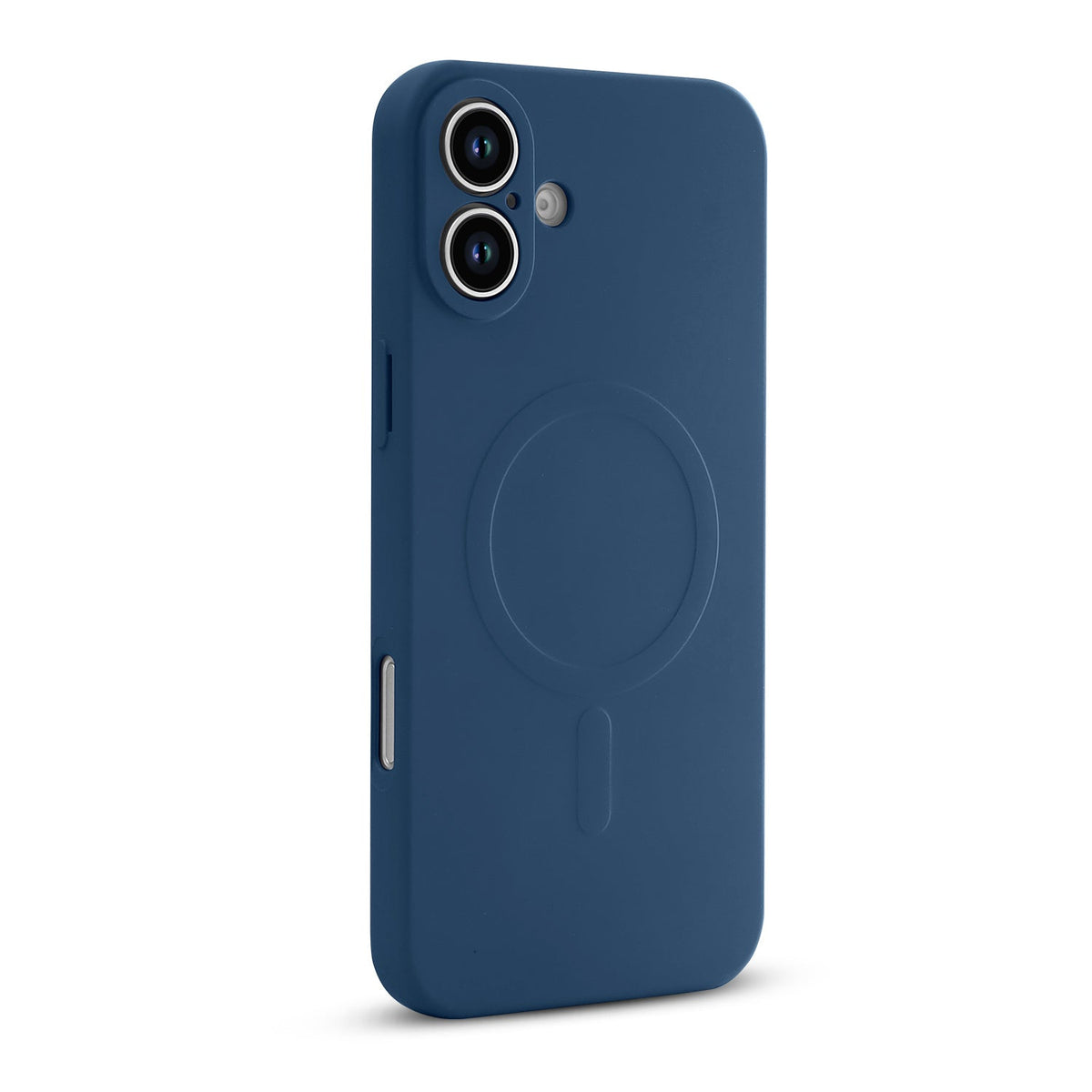 Apple iPhone 16 Plus Hoesje - Blauw - Liquid Siliconen MagSafe Back Cover met Magneetring
