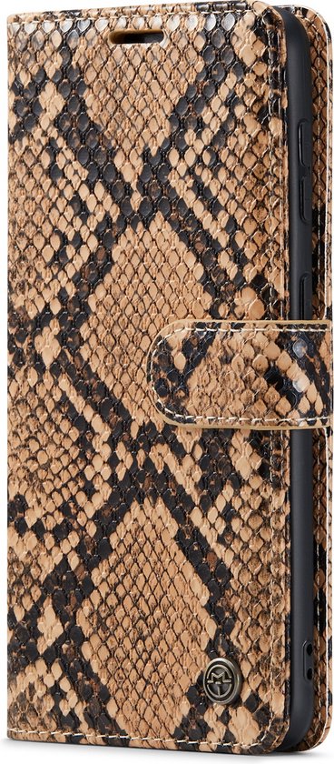 Samsung Galaxy S21 FE Hülle - Beige - Schlangenprint Klapphülle