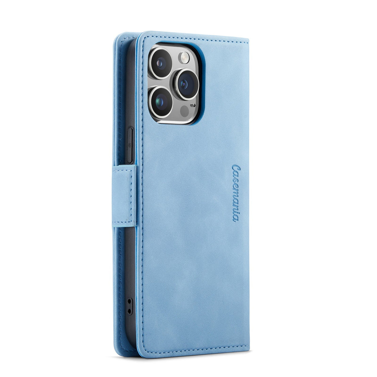 Apple iPhone 15 Pro Hülle - Sky Blue - Portemonnaie-MagSafe-Klapphülle mit Kartenfach