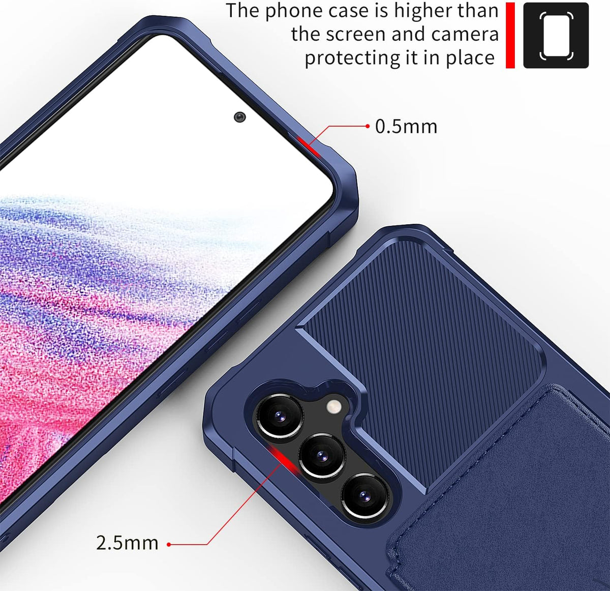 Samsung Galaxy A14 Hoesje - Blauw - RFID Back Cover