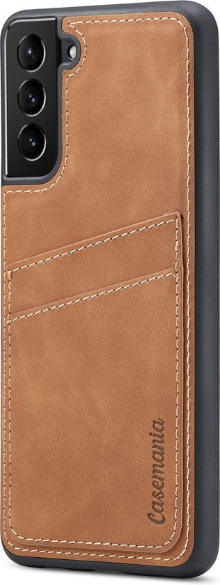 Samsung Galaxy S21 Plus Hoesje - Sienna Brown - Back Cover met Pasjeshouder