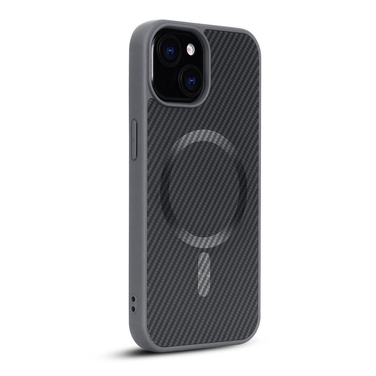 Apple iPhone 15 Plus Hoesje - Grijs - Carbon MagSafe Back Cover
