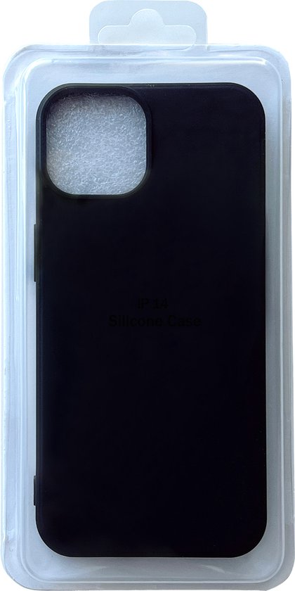 Apple iPhone 14 Case - Black - Microfiber Silicone Back Cover
