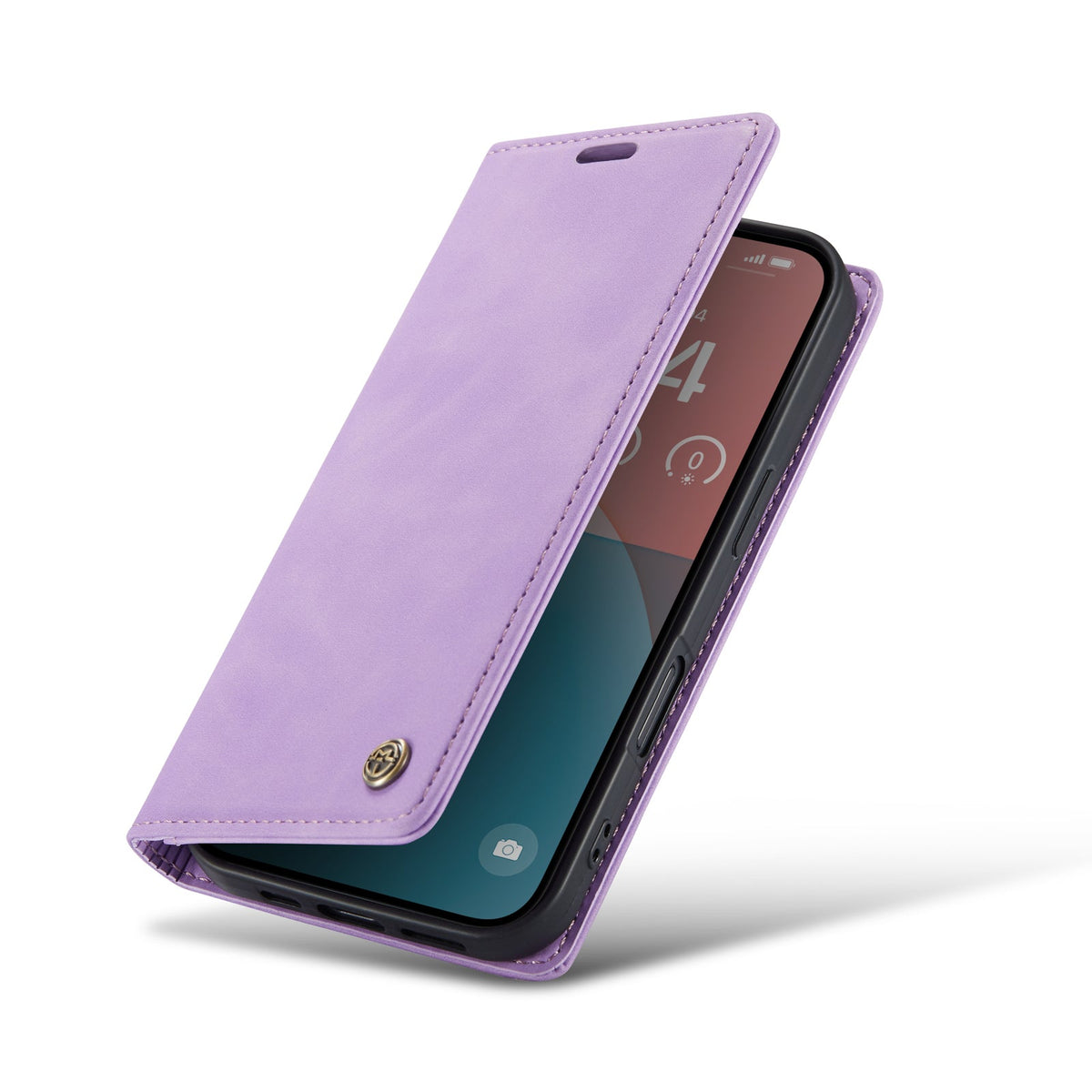 Apple iPhone 16 Plus Hülle - Bright Lila - Schlanke Klapphülle mit Kartenfach