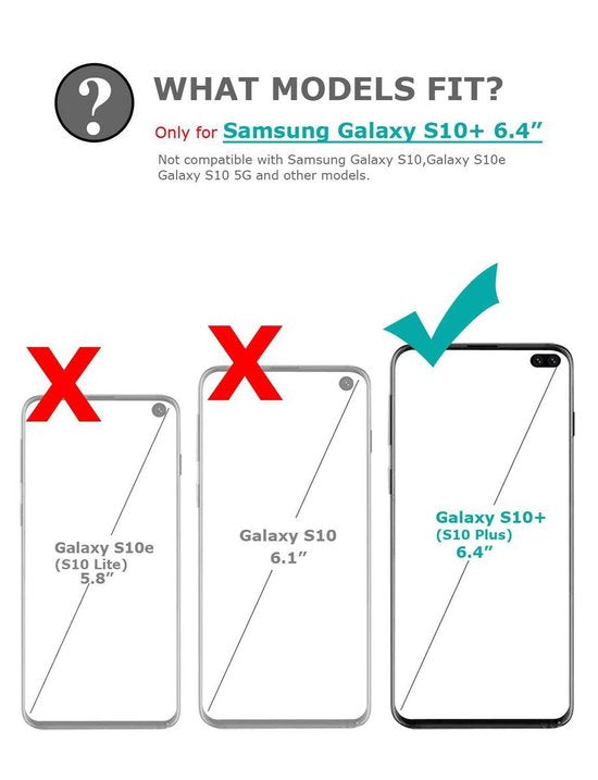 Samsung Galaxy S10+ Hoesje - Rood - Armor Kickstand Back Cover