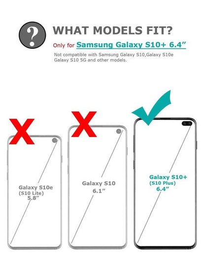 Samsung Galaxy S10+ Hoesje - Rood - Armor Kickstand Back Cover