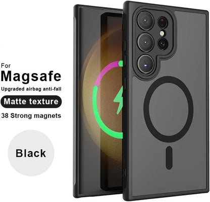 Samsung Galaxy S22 Ultra Hoesje - Zwart - Matte Armor MagSafe Back Cover