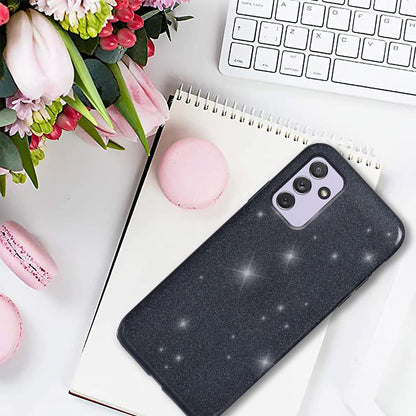 Samsung Galaxy A55 Hoesje - Zwart - Glitter Back Cover