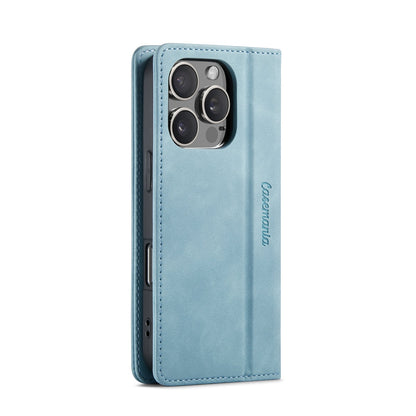Apple iPhone 16 Pro Hoesje - Aqua Blue - Dunne Bookcase